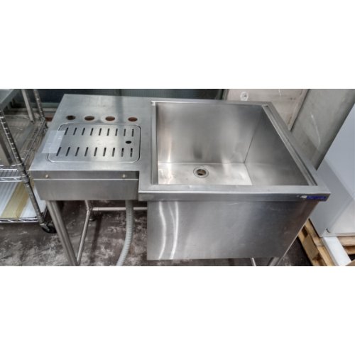 【中古】アイスビン付きサーバー台 三方枠 BGなし 幅950×奥行600×高さ880 【送料別途見積】【業務用】【飲食店 店舗 厨房機器 特殊シンク 業務用特殊シンク】|厨房機器と店舗用品 TENPOS