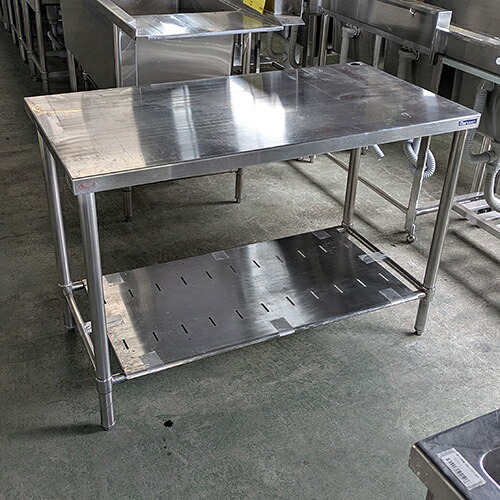 【中古】作業台 BGなし 幅1150×奥行600×高さ800 【送料別途見積】【業務用】【飲食店 店舗 厨房機器 作業台 業務用作業台】
