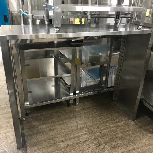 【中古】中棚自在上棚 BGなし 幅1200×奥ふかさ400×高さ950 【貨物輸送別途積もり書き】【御勤め用】【飲食店 バス発着場 勝手もと備品 平棚 上棚 御勤め用平棚 御勤め用上棚】