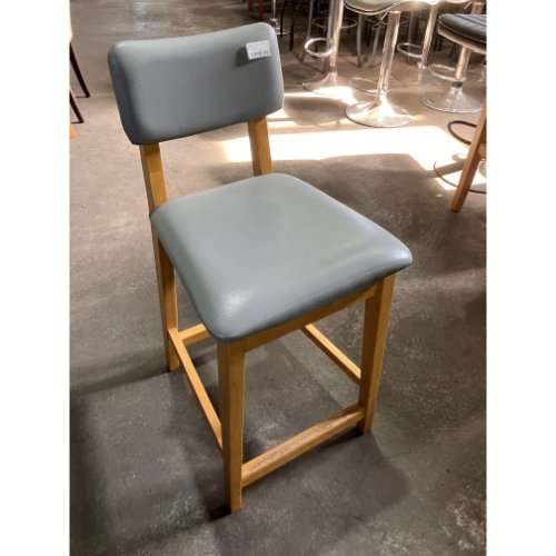 【中古】木製カウンターイス(グレー) 幅380×奥行425×高さ820 高さ座面：570 【送料無料】【業務用】