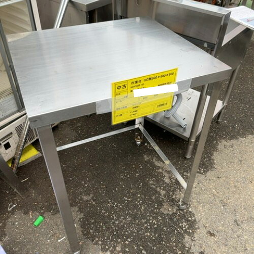 【中古】作業台 BGなし 幅600×奥行600×高さ800 【送料別途見積】【業務用】