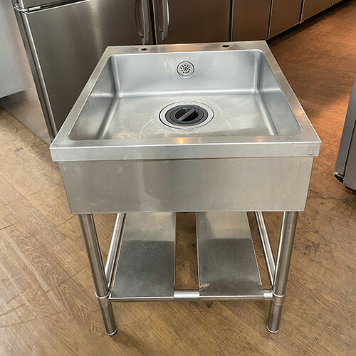 【中古】一槽シンク BGなし 幅600×奥行660×高さ800 【送料無料】【業務用】