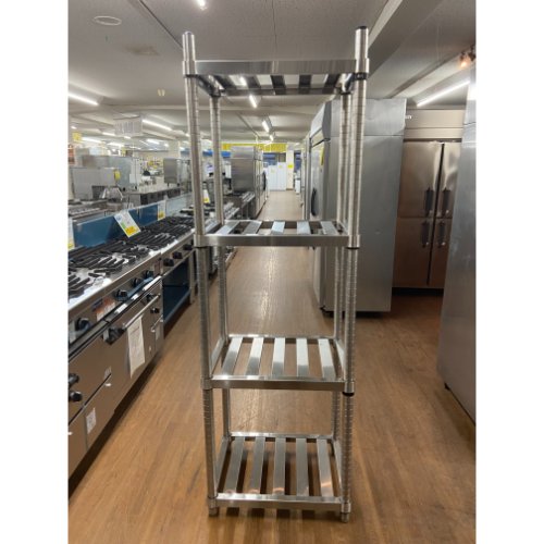 【中古】棚 4段 幅590×奥ぶかさ440×高さ1800 【貨物輸送無料】【お役目用】