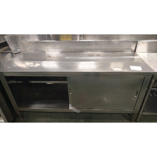 【中古】膳立て台 BGあり 幅1600×奥ふかさ600×高さ800 【貨物輸送別途積もり書き】【御勤め用】【飲食店 バス発着場 勝手もと備品 膳立て台 御勤め用膳立て台】