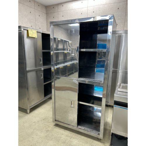 【中古】食器棚 幅900×奥ふかさ600×高さ1800 【貨物輸送別途積もり書き】【御勤め用】【飲食店 バス発着場 勝手もと備品 食器棚 御勤め用食器棚】