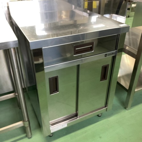 【中古】調理台 引出し付き BGあり 東製作所(アズマ) 幅600×奥行600×高さ800 【送料別途見積】【業務用】【飲食店 店舗 厨房機器 調理台 業務用調理台】