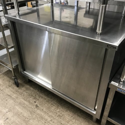 【中古】調理台 引戸付き タニコー 幅1050×奥行680×高さ850 【送料別途見積】【業務用】【飲食店 店舗 厨房機器 調理台 業務用調理台】 28,600円