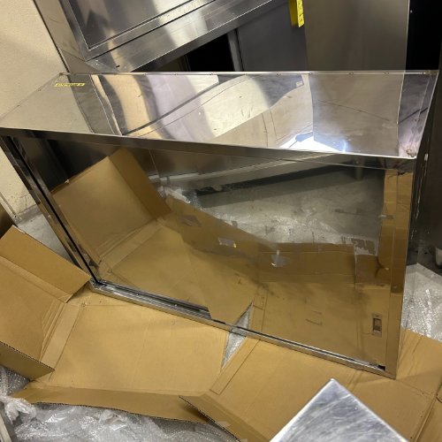 【中古】吊収納家具 幅1200×奥ぶかさ350×高さ800 【貨物輸送別途積もり書き】【お役目用】【飲食店 バス発着場 勝手もと設備 吊収納家具 お役目用吊収納家具】