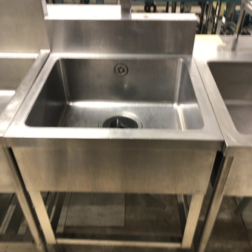 【中古】一槽シンク BGあり K036491-14 幅600×奥行600×高さ800 【送料別途見積】【業務用】【飲食店 店舗 厨房機器 一槽シンク 業務用一槽シンク】