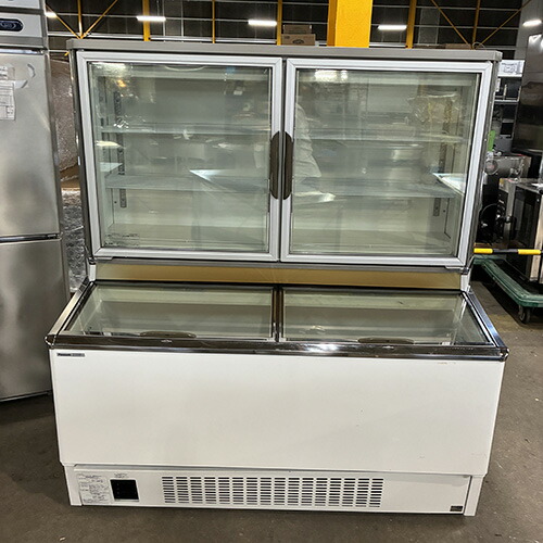【実業界最長1年引き請ける】【中古】封鎖陳列棚 パナソニック(Panasonic) SCR-D1503NB 幅1500×奥ふかさ800×高さ1665 単相100V/三相200V 【貨物輸送別途積もり書き】【お役目用】【飲食店 バス発着場 勝手もと装置 封鎖陳列棚 お役目用封鎖陳列棚】