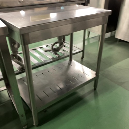 【中古】作業台 幅750×奥行450×高さ800 【送料無料】【業務用】【飲食店 店舗 厨房機器 作業台 業務用作業台】