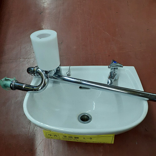 【中古】手洗い器 L-5 幅400×奥行320×高さ173 【送料別途見積】【業務用】【飲食店 店舗 厨房機器 手洗器 業務用手洗い器】