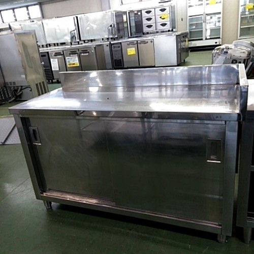 【中古】膳立て台 BGあり 幅1350×奥ぶかさ600×高さ800 【貨物輸送別途積もり書き】【お役目用】【飲食店 バス発着場 勝手もと設備 膳立て台 お役目用膳立て台】