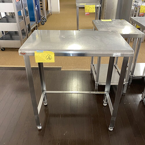 【中古】作業台 三方枠 幅750×奥行460×高さ850 【送料別途見積】【業務用】【飲食店 店舗 厨房機器 作業台 業務用作業台】