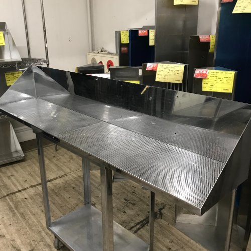 【中古】パンチング水切り棚 背板付き添い人 幅1800×奥ふかさ350×高さ300 【貨物輸送別途積もり書き】【御勤め用】【飲食店 バス発着場 勝手もと備品 平棚 上棚 御勤め用平棚 御勤め用上棚】