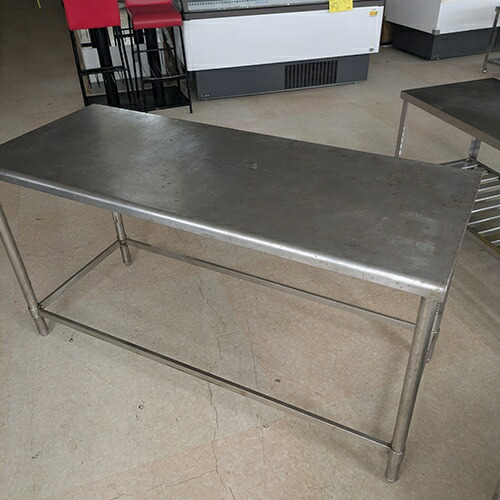 【中古】作業台 BGなし 幅1500×奥行600×高さ800 【送料別途見積】【業務用】【飲食店 店舗 厨房機器 作業台 業務用作業台】