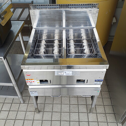 【実業界最長1年引きうける】【中古】二槽ガスフライヤー マルゼン MGF-C13WK 幅630×奥ぶかさ600×高さ800 都市屁っ放り 【貨物輸送別途積もり書き】【お勤め用】【飲食店 バス発着場 勝手もと機材 フライヤー お勤め用フライヤー】 業務用厨房機器-業務用厨房機器・用品
