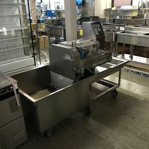 【業界最長1年保証】【中古】マイコンスライサー シンク付き 中西製作所 MS1-04 幅1800×奥行900×高さ1280 【送料別途見積】【業務用】【飲食店 店舗 厨房機器 スライサー 業務用スライサー】