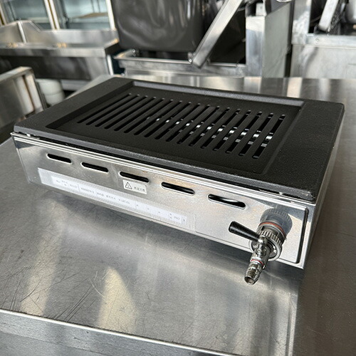 【中古】ガス焼肉器「王者」 山岡金属工業 Y-18T 幅380×奥行288×高さ111 都市ガス 【送料別途見積】【業務用】【飲食店 店舗 厨房機器 グリドル 鉄板焼器 業務用グリドル 業務用鉄板焼器】 7,722円
