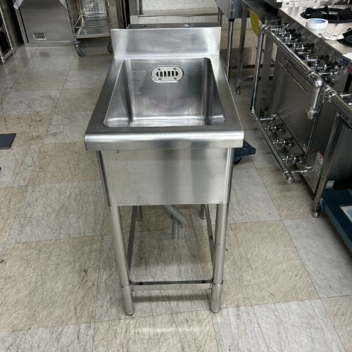 【中古】一槽シンク BGあり 幅400×奥行650×高さ850 【送料別途見積】【業務用】【飲食店 店舗 厨房機器 一槽シンク 業務用一槽シンク】|厨房機器と店舗用品 TENPOS