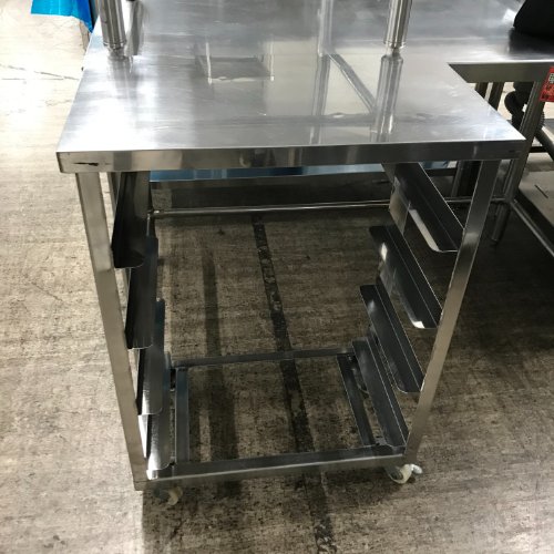 【中古】食麺麭仕合わせ台 幅600×奥ぶかさ350×高さ800 【貨物輸送別途積もり書き】【お役目用】【飲食店 バス発着場 勝手もと設備 仕合わせ シェルフ お役目用仕合わせ お役目用シェルフ】