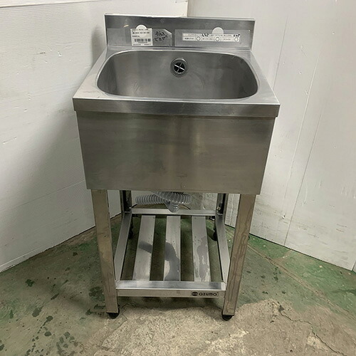 【中古】一槽シンク BGあり 東製作所(アズマ) 幅450×奥行450×高さ800 【送料別途見積】【業務用】【飲食店 店舗 厨房機器 一槽シンク 業務用一槽シンク】