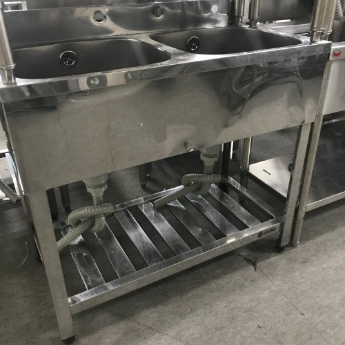【中古】二槽シンク BGあり 東製作所(アズマ) 幅900×奥行450×高さ800 【送料別途見積】【業務用】【飲食店 店舗 厨房機器 二槽シンク 業務用二槽シンク】