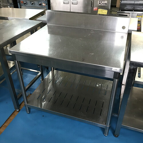 【中古】作業台 BGあり 幅900×奥行750×高さ800 【送料別途見積】【業務用】【飲食店 店舗 厨房機器 作業台 業務用作業台】