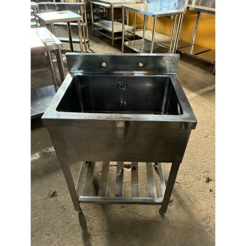 【中古】一槽シンク BGあり 幅600×奥行450×高さ800 【送料別途見積】【業務用】【飲食店 店舗 厨房機器 一槽シンク 業務用一槽シンク】