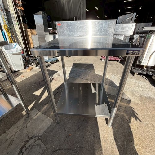 【中古】作業台 BGあり マルゼン BW-066 幅600×奥行600×高さ800 【送料別途見積】【業務用】【飲食店 店舗 厨房機器 作業台 業務用作業台】