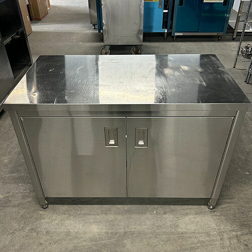 【中古】調理台 観音開き BGなし 幅1100&times;奥行600&times;高さ800 【送料別途見積】【業務用】【飲食店 店舗 厨房機器 調理台 業務用調理台】｜厨房機器と店舗用品 TENPOS