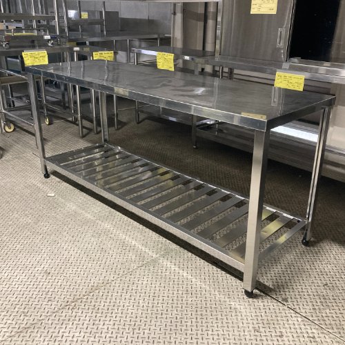 【中古】作業台 BGなし 幅1800×奥行600×高さ800 【送料別途見積】【業務用】【飲食店 店舗 厨房機器 作業台 業務用作業台】