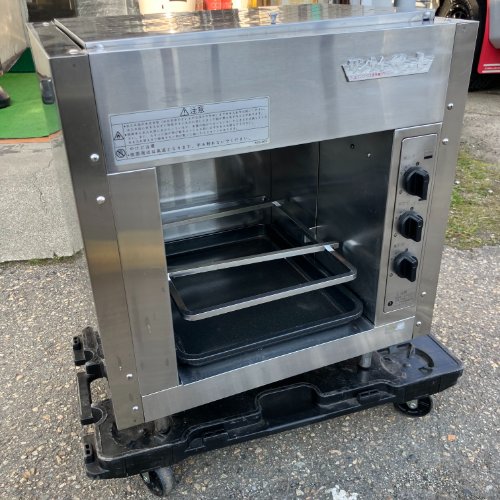 【業界最長1年保証】【中古】ガス赤外線グリラーペット リンナイ(Rinnai) RGP-43V-LP 幅613×奥行425×高さ602 LPG(プロパンガス) 【送料別途見積】【業務用】【飲食店 店舗 厨房機器 グリラー 焼物器 業務用グリラー 業務用焼物器】