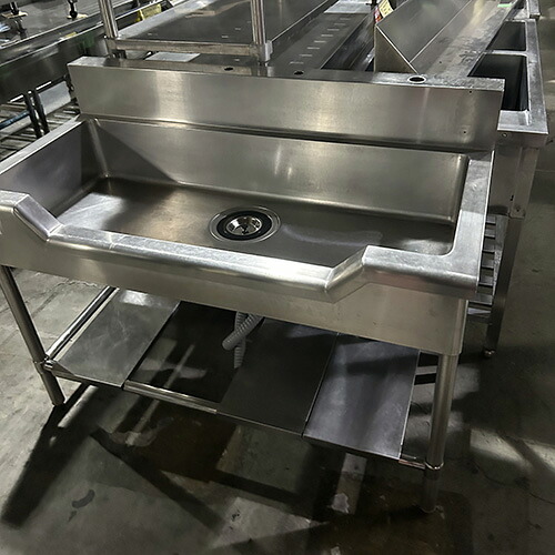 【中古】舟形シンク 幅1200×奥行600×高さ800 【送料別途見積】【業務用】【飲食店 店舗 厨房機器 舟形シンク 業務用舟形シンク】 42,900円