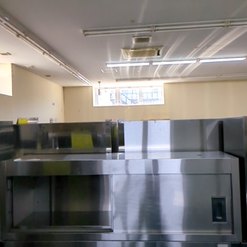 【中古】吊収納家具 幅1200×奥ぶかさ350×高さ400 【貨物輸送別途積もり書き】【お役目用】【飲食店 バス発着場 勝手もと設備 吊収納家具 お役目用吊収納家具】