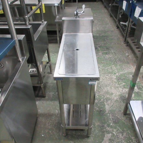 【中古】一槽シンク BGあり タニコー 幅300×奥行750×高さ790 【送料別途見積】【業務用】【飲食店 店舗 厨房機器 一槽シンク 業務用一槽シンク】