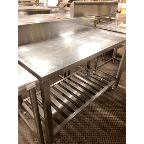 【中古】作業台 BGあり 幅1200×奥行600×高さ800 【送料別途見積】【業務用】【飲食店 店舗 厨房機器 作業台 業務用作業台】