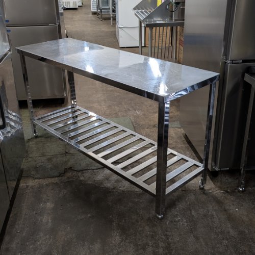 【中古】作業台 BGなし 幅1500×奥行500×高さ800 【送料別途見積】【業務用】【飲食店 店舗 厨房機器 作業台 業務用作業台】