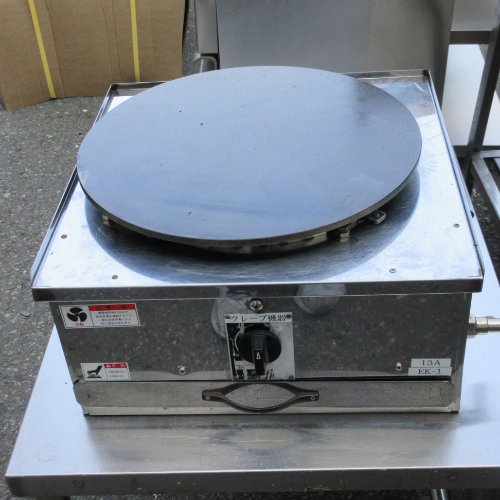 【中古】ガスクレープ焼き機 寺内製作所 EK-1 幅450×奥行460×高さ200 都市ガス 【送料別途見積】【業務用】【飲食店 店舗 厨房機器 特殊焼物器 業務用特殊焼物器】