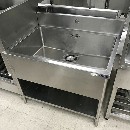 【中古】一槽シンク BGあり マルゼン 幅1000×奥行750×高さ800 【送料別途見積】【業務用】【飲食店 店舗 厨房機器 一槽シンク 業務用一槽シンク】
