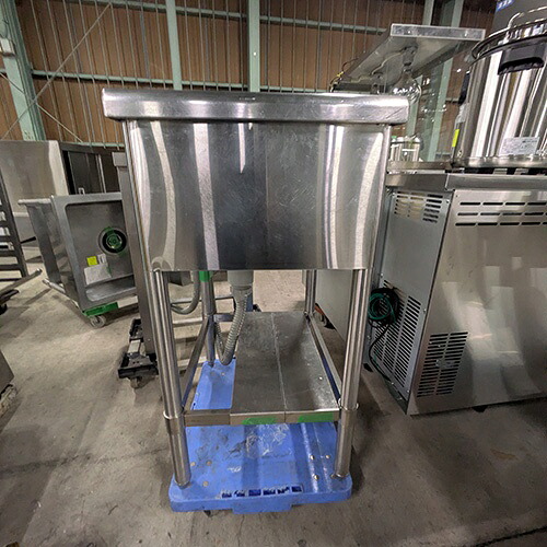 【中古】一槽シンク BGなし 幅450×奥ふかさ600×高さ850 【貨物輸送別途積もり書き】【御勤め用】【飲食店 バス発着場 勝手もと備品 一槽シンク 御勤め用一槽シンク】