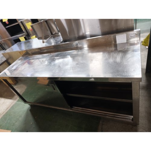 【中古】調理台 幅1900×奥行600×高さ820 【送料別途見積】【業務用】【飲食店 店舗 厨房機器 調理台 業務用調理台】
