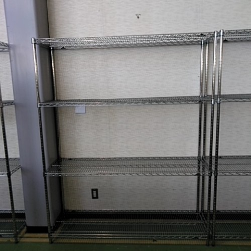 【中古】ワイヤーシェルフ 幅1520×奥ふかさ455×高さ1900 【貨物輸送別途積もり書き】【御勤め用】【飲食店 バス発着場 勝手もと備品 仕合わせ シェルフ 御勤め用仕合わせ 御勤め用シェルフ】
