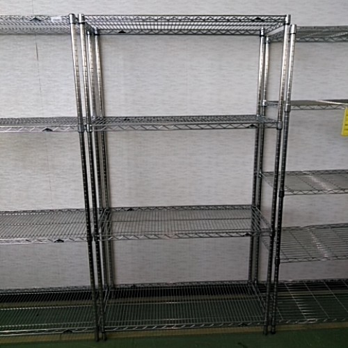 【中古】ワイヤーシェルフ 幅1060×奥ふかさ455×高さ1900 【貨物輸送別途積もり書き】【御勤め用】【飲食店 バス発着場 勝手もと備品 仕合わせ シェルフ 御勤め用仕合わせ 御勤め用シェルフ】