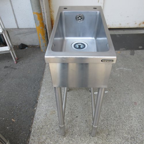 【中古】一槽シンク 三方枠 BGなし タニコー 幅300×奥ふかさ600×高さ840 【貨物輸送別途積もり書き】【お役目用】【飲食店 バス発着場 勝手もと装置 一槽シンク お役目用一槽シンク】