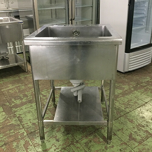 【中古】一槽シンク BGなし 幅600&times;奥行600&times;高さ850 【送料別途見積】【業務用】【飲食店 店舗 厨房機器 一槽シンク 業務用一槽シンク】｜厨房機器と店舗用品 TENPOS