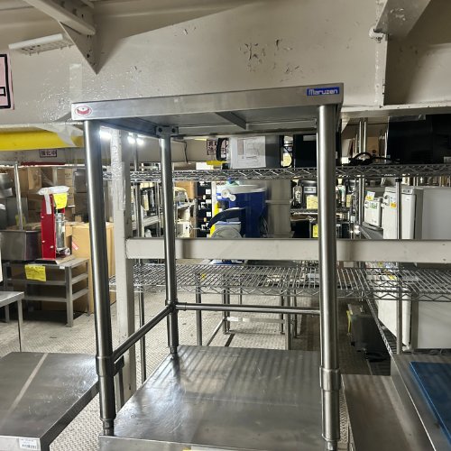 【中古】作業台 三方枠 BGなし マルゼン 幅600&times;奥行600&times;高さ800 【送料別途見積】【業務用】【飲食店 店舗 厨房機器 作業台 業務用作業台】｜厨房機器と店舗用品 TENPOS