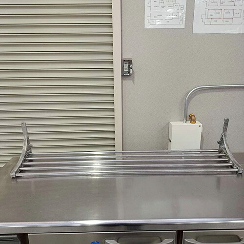【中古】パイプ棚 幅1200×奥行250 【送料別途見積】【業務用】【飲食店 店舗 厨房機器 パイプ棚 業務用パイプ棚】
