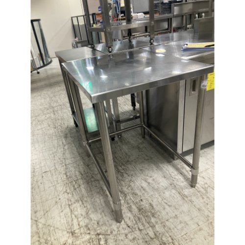 【中古】作業台 三方枠 BGなし 幅600×奥行750×高さ800 【送料別途見積】【業務用】【飲食店 店舗 厨房機器 作業台 業務用作業台】