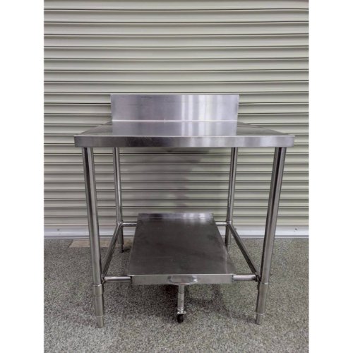 【中古】作業台 炊飯台付き BGあり 幅750×奥行750×高さ800 【送料別途見積】【業務用】【飲食店 店舗 厨房機器 作業台 業務用作業台】